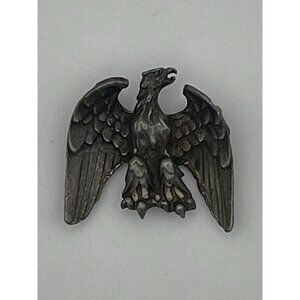 Vintage 2" Patriotic Eagle Pin Brooch Silver Tone Patina